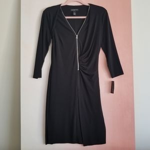 INC Draped Black Dress